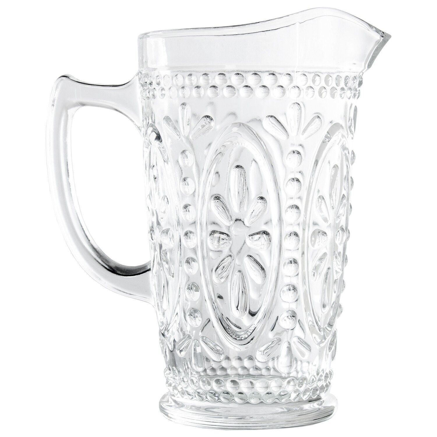 TRANSPARENTER GLASKANNE 1,5L -BLUME- 19,5X12X23CM, SPÜLMASCHINENGEEIGNET LL14987