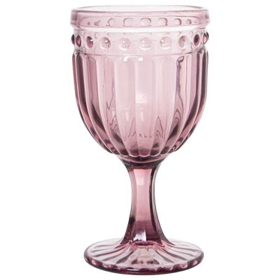 PINK GLASS CUP 300ML °9X17CM, DISHWASHER SUITABLE LL15020