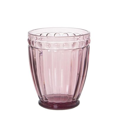 LOW PINK GLASS GLASS 300ML °8.5X10.5CM, DISHWASHER SUITABLE LL15022