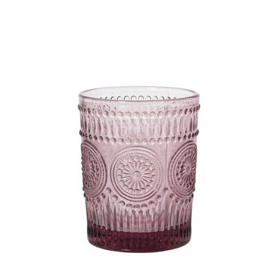 PINK GLASS LOWER GLASS 300ML _°8X10CM, DISHWASHER SUITABLE LL15052