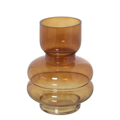 VASE VERRE AMBRE °9X20CM LL19512