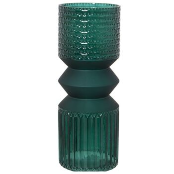 VASE VERRE VERT °12X30CM LL19532