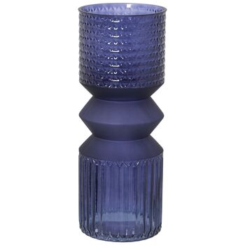 VASE VERRE BLEU °12X30CM LL19534