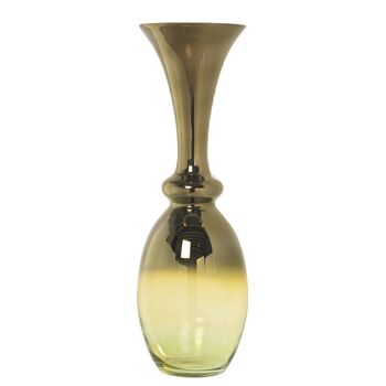 VASE EN VERRE 67CM TRANSPARENT/VERT 20X13X67CM LL19704