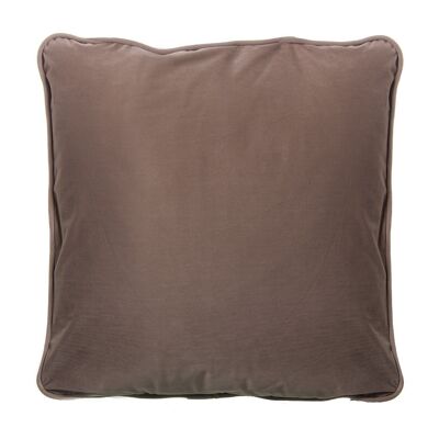 COUSSIN VELOURS UNI BEIGE 45X45CM AVEC FERMETURE ÉCLAIR 45X45CM LL20052