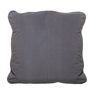 CUSCINO IN VELLUTO LISCIO GRIGIO 45X45CM CON CERNIERA 45X45CM LL20061