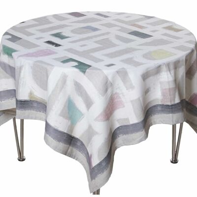 VIRGINIA TWILL ANTIM STAIN-PROOF FABRIC TABLECLOTH 145X145CM, 100% POLY╔STER LL20068