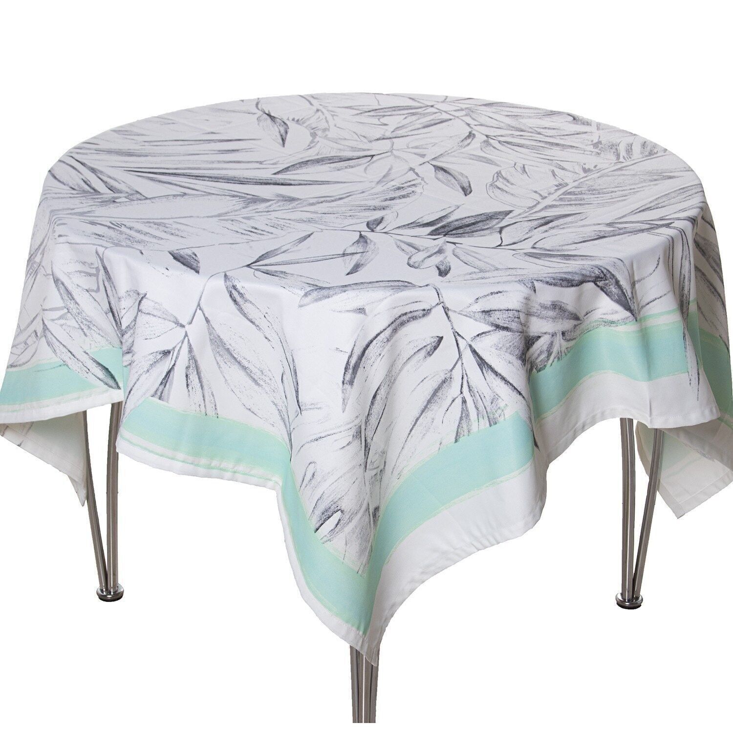 MILASARGA ANTI-Fleckenabweisende Tischdecke aus Stoff, 145 x 145 cm, 100 % Polyester, LL20076