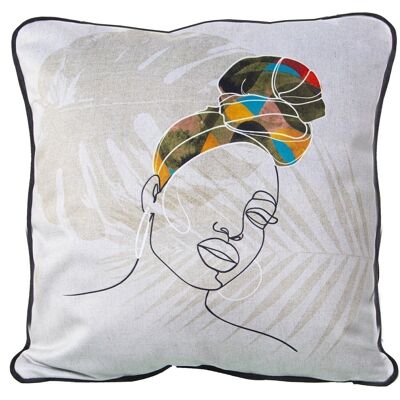 COUSSIN VELOURS 45X45CM AFRIKA VENISE AVEC ZIPPER 45X45CM, 100% POLY╔STER LL20109