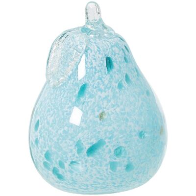 PEAR FIGURE MOTTLED LIGHT BLUE CRYSTAL °11X17CM LL20142