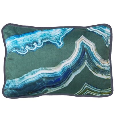 VELVET CUSHION 30X45CM MINERAL VENICE WITH ZIPPER 45X30CM, 100% POLY╔STER LL20220