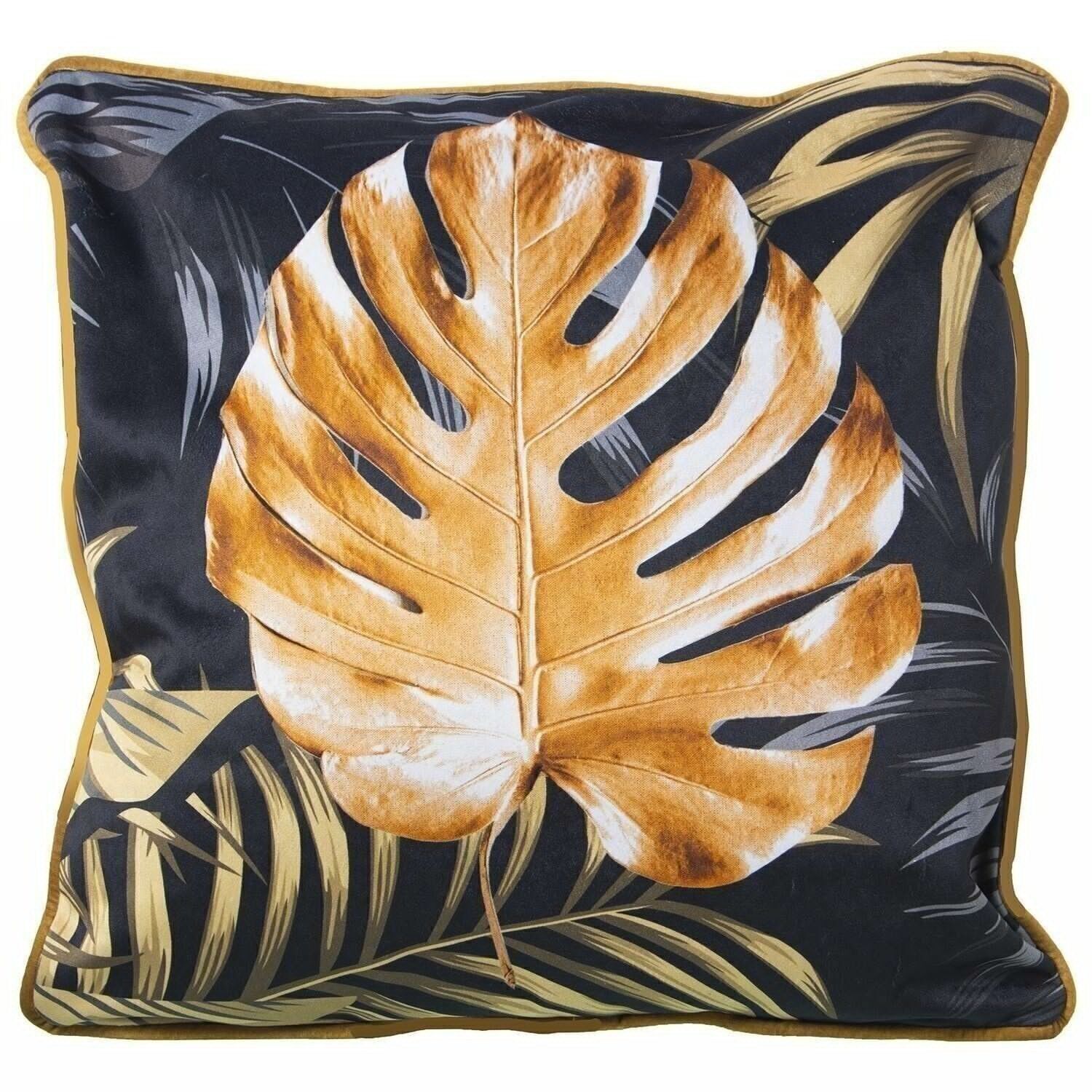 SELVA GOLD VENICE SAMTKISSEN MIT REISSVERSCHLUSS _45X45CM, 100 % POLY╔STER LL20240