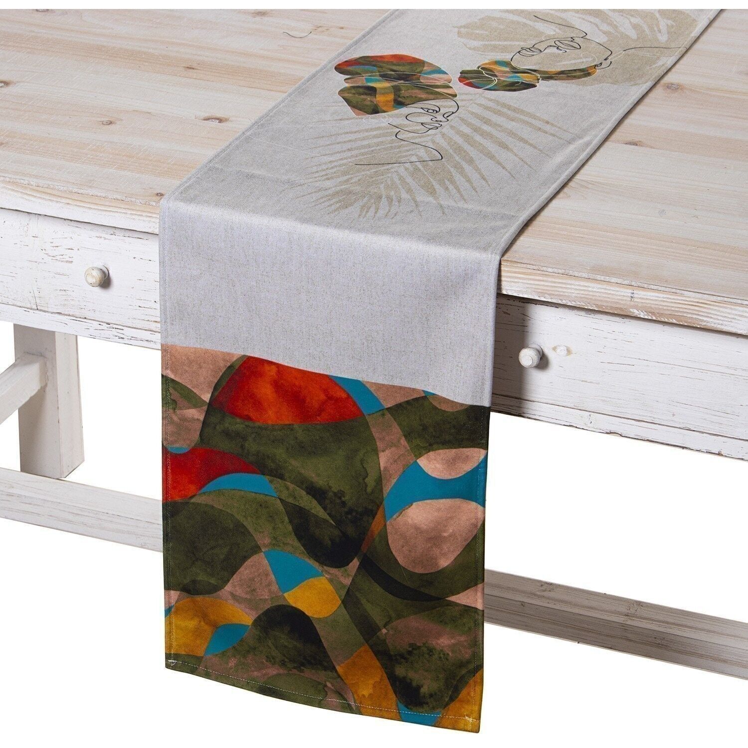 TISCHLÄUFER AUS SAMT 180X30CM AFRIKA VENEDIG 180X30CM, 100 % POLY╔STER LL20257