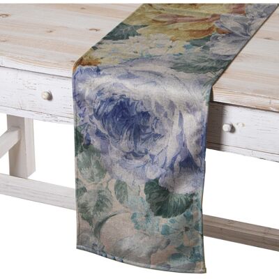 VELVET TABLE RUNNER 180X30CM LOVE VENICE 180X30CM, 100% POLY╔STER LL20277