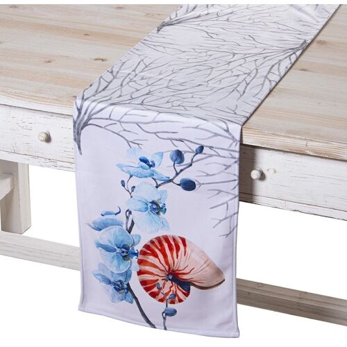 CAMINO DE MESA TERCIOPELO 180X30CM NAUTILUS VENECIA 180X30CM, 100% POLI╔STER LL20281