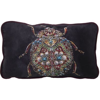 COUSSIN 50X30CM VELOURS AVEC FERMETURE ÉCLAIR BEETLE 50X30CM LL20309