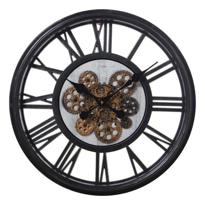 WALL CLOCK ø51CM WITH ACRYLIC MOVEMENT °51X8CM, BATTERIES: 3XAA NOT INCLUDED LL23251