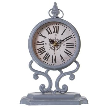 HORLOGE DE TABLE EN MÉTAL 20X10X29,5CM LL23267