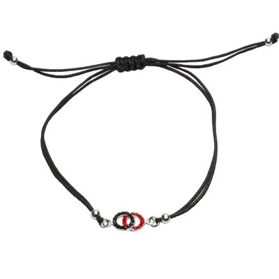 Bracciale Doble argento 925 jet-light siam