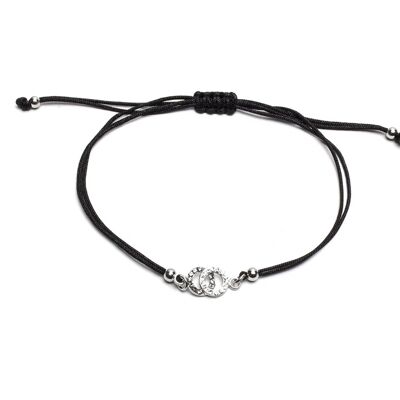 Bracelet Doble 925 silver crystal-black diamond