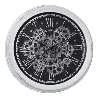 RELOJ DE PARED ø36CM C/MOVIMIENTO ACRÍLICO BLANCO °36X7CM, PILAS:3XAA NO INCLUI LL23360