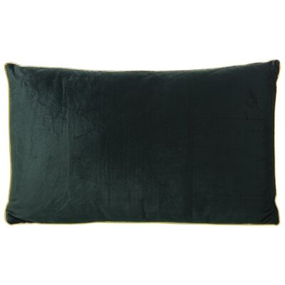 GREEN VELVET CUSHION 30X50CMC/ZIPPER 30X50CM, WITH GOLD Edging LL25037