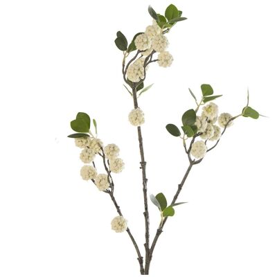 WHITE POLYESTER BALL BRANCH _73CM LL27815