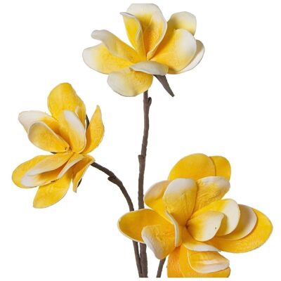 BRANCH WITH 3 YELLOW FLOWERS 105CM EVA RUBBER+PAPER 105CM LL27883