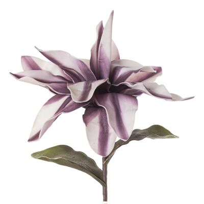 Zweig mit violetten Blüten, 90 cm, EVA-Gummi + Papier, 90 cm, LL27889