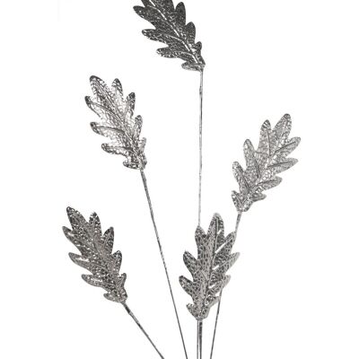 SILVER ARTIFICIAL LEAF BRANCH _100CM, MATERIAL: IRON LL29155