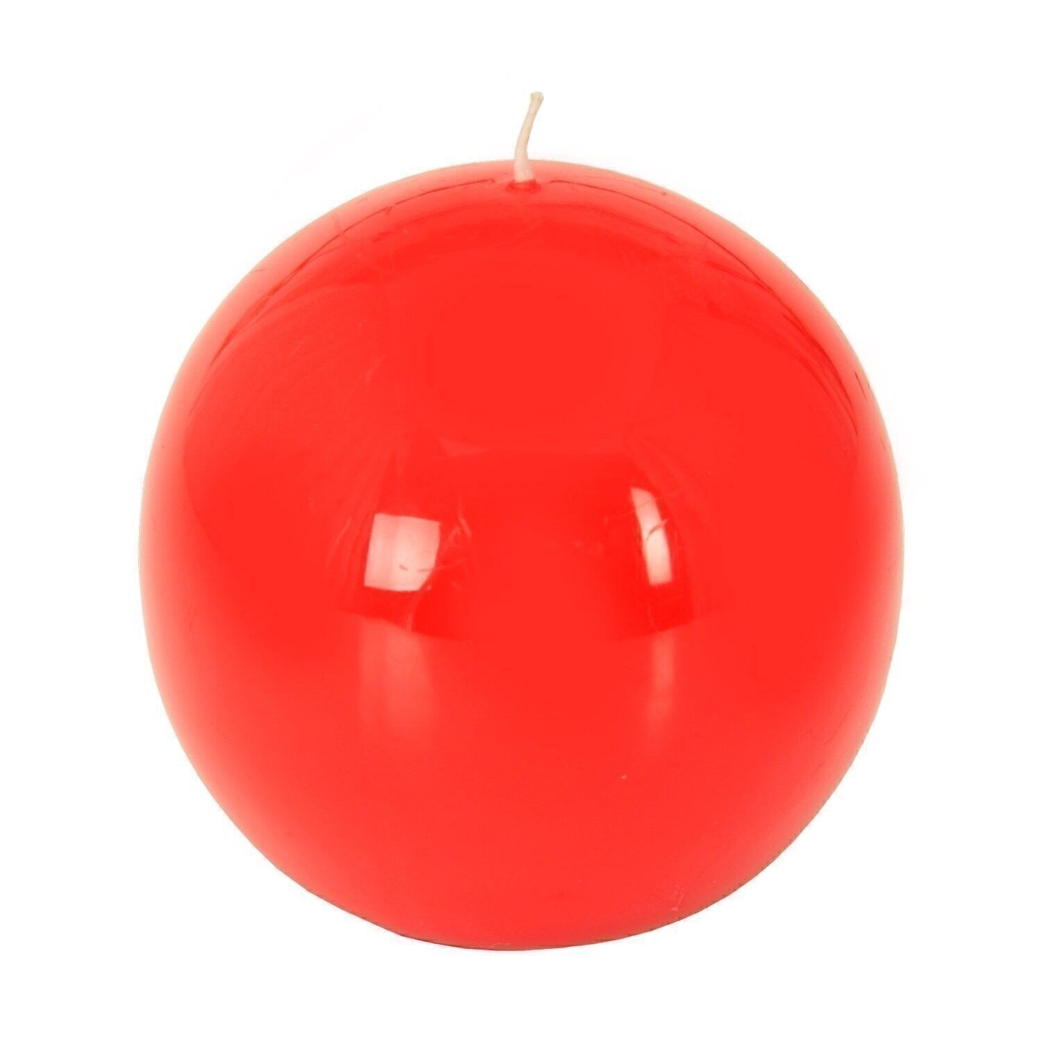 ROT LACKIERTE KUGELKERZE _°12CM/65 STUNDEN VERBRENNUNG LL29219