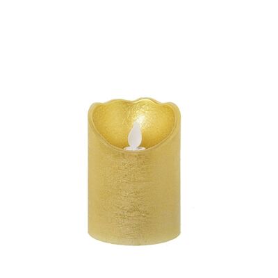 GOLD WAX LED CANDLE, WITH SWITCH °7.5X10CM, BATTERIES: 2XAA NOT INCL LL29437