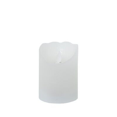 LED-KERZE AUS WEISSEM WACHS, MIT SCHALTER °7,5X10CM, BATTERIEN: 2XAA NICHT INKL. LL29439