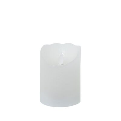 WHITE WAX LED CANDLE, WITH SWITCH °7.5X10CM, BATTERIES: 2XAA NOT INCL LL29439
