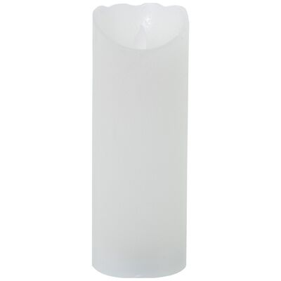 WHITE WAX LED CANDLE, WITH SWITCH °7.5X20CM, BATTERIES: 2XAA NOT INCL LL29445