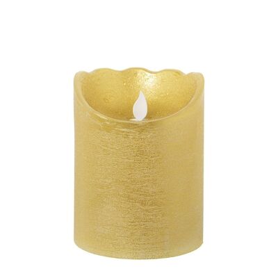 GOLD WAX LED CANDLE, WITH SWITCH °10X12.5CM, BATTERIES: 2XAA NOT INCL LL29446