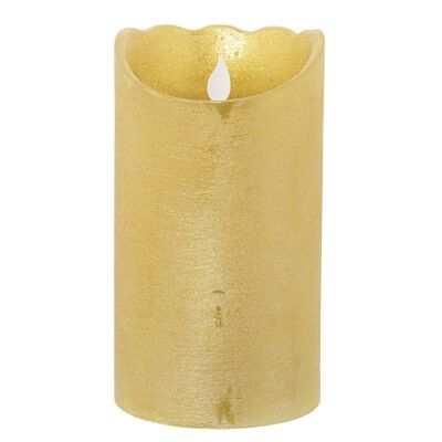 GOLD WAX LED CANDLE, WITH SWITCH °10X17.5CM, BATTERIES: 2XAA NOT INCL LL29449