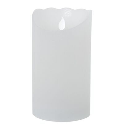 WHITE WAX LED CANDLE, WITH SWITCH °10X17.5CM, BATTERIES: 2XAA NOT INCL LL29451