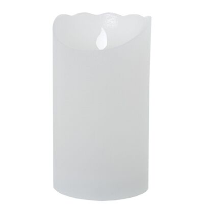 BOUGIE LED EN CIRE BLANCHE, AVEC INTERRUPTEUR °10X17,5CM, PILES: 2XAA NON INCLUSES LL29451