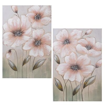 QUADRO TELA 60X90CM FIORI ASSORTITI _60X3X90CM LL34834