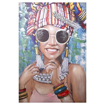 CANVAS PICTURE 80X120CM GIRL WITH SUNGLASSES _80X3X120CM LL34847