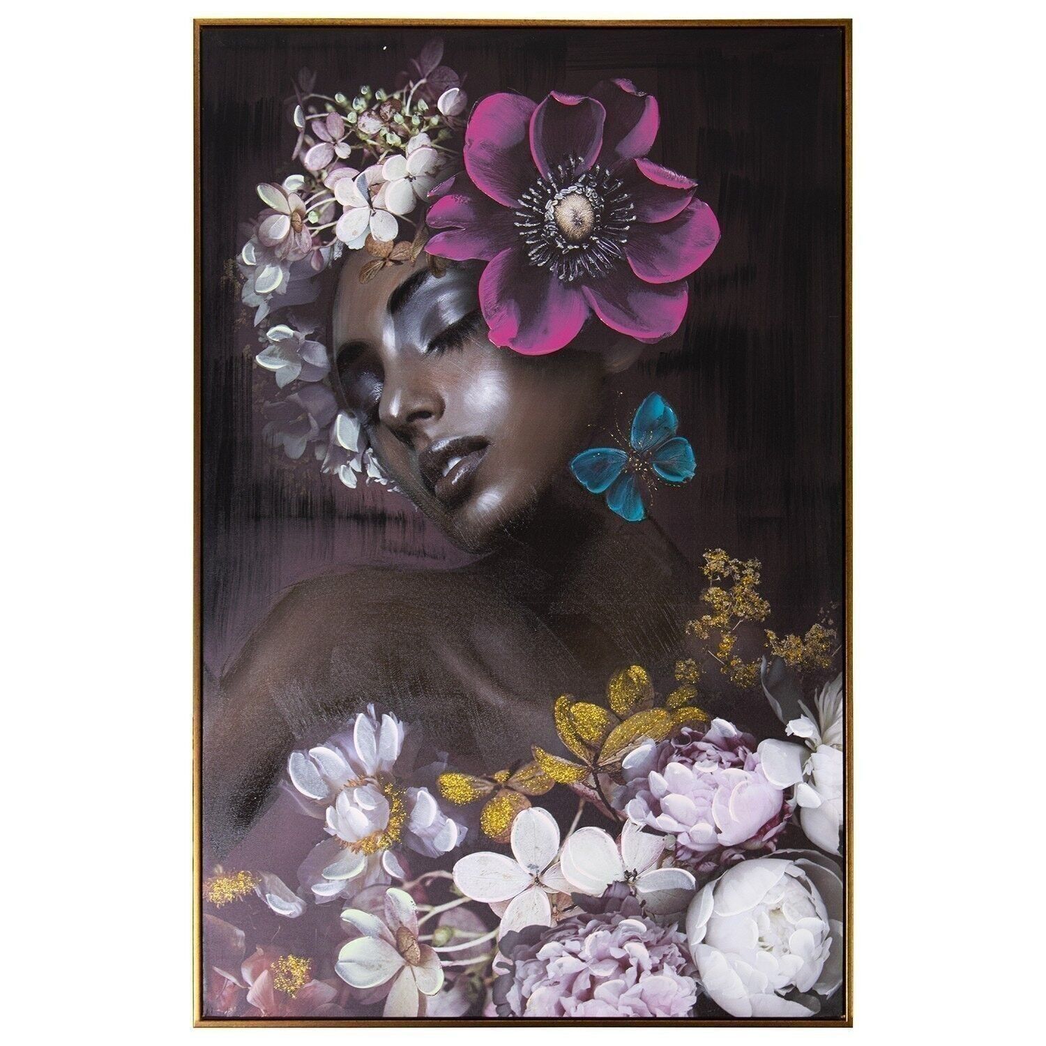 HOLZRAHMENBILD 80X120CMAFRIKANISCHE FRAU 80X3X120CM LL36016