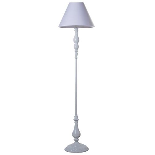 LÁMPARA PIE METAL BLANCO+92260, 1XE27, MAX.60W NO INCLUIDA °38X155CM, BASE:°26X133CM LL36067