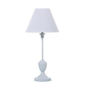 LAMPE DE TABLE EN MÉTAL BLANC+92261, 1XE14,MAX.40W NON INCL °23X49CM, BASE: °11,5X35CM LL36068