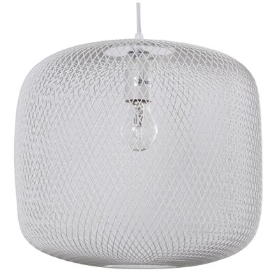 METAL CEILING LAMP WITH WHITE GRID, 1XE27, MAX.60W NOT INCLUDED °34X30CM, CABLE:80CM LL36079