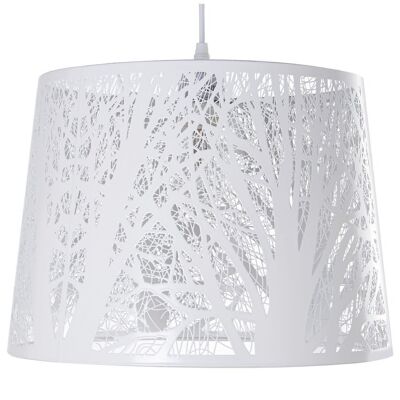 WHITE METAL CEILING LAMP, 1XE27, MAX.60W NOT INCLUDED °35X25CM, CABLE:85CM LL36087