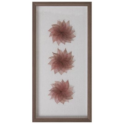 DIPINTO FIORI 3D, CORNICE PS CON VETRO 30X4X60CM LL36342