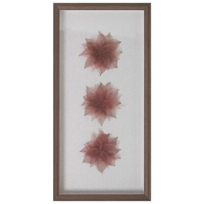3D FLOWER PAINTING, PS FRAME WITH GLASS _30X4X60CM LL36343
