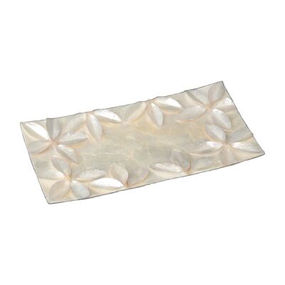 NACRE CENTER 20X10CM NATURAL RELIEF FLOWERS _20X10X1CM LL37162