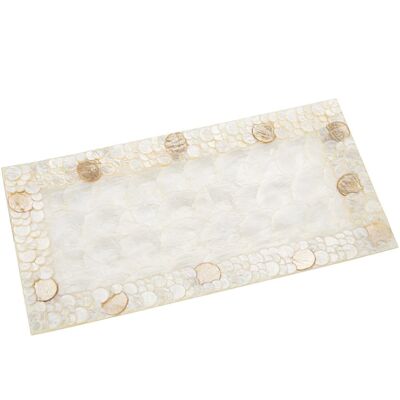 VASSOIO MADREPERLA 40X20CM CERCHINATURALE/TOAST _40X20X1.5CM LL37688